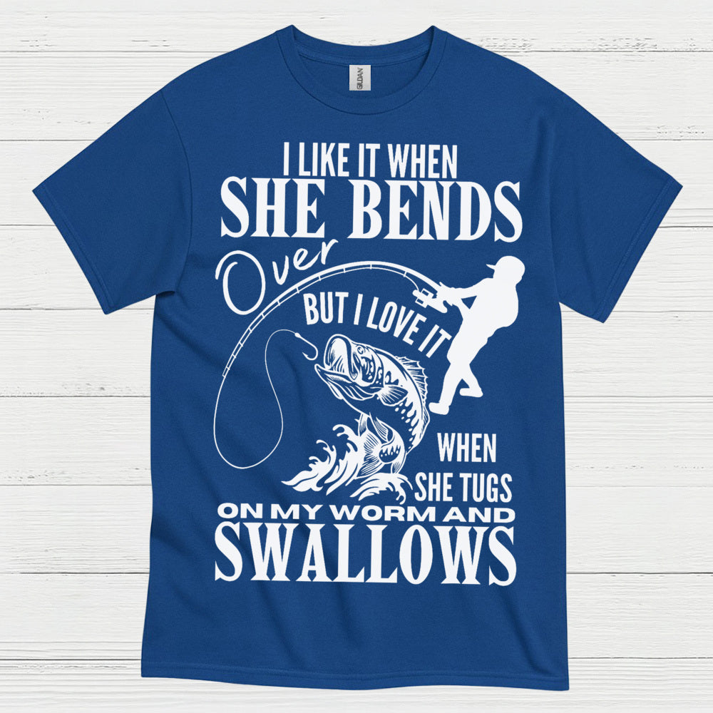 She Bends Fishing T Shirt