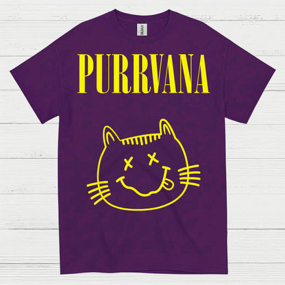Purrvana Cat Music Humor T Shirt