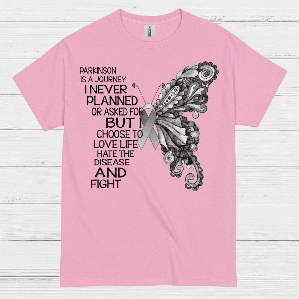 Parkinsons Journey Love Life Fight T Shirt