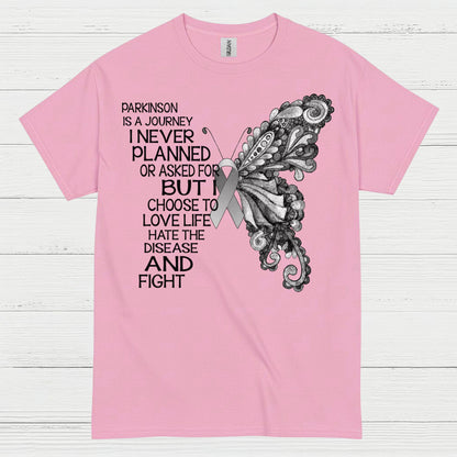 Parkinsons Journey Love Life Fight T Shirt
