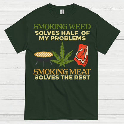 Smoking Weed Smoking Meat T Shirt
