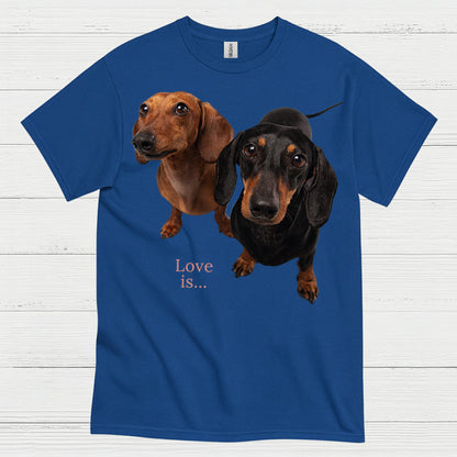 Love Is Dachshund Dogs T Shirt