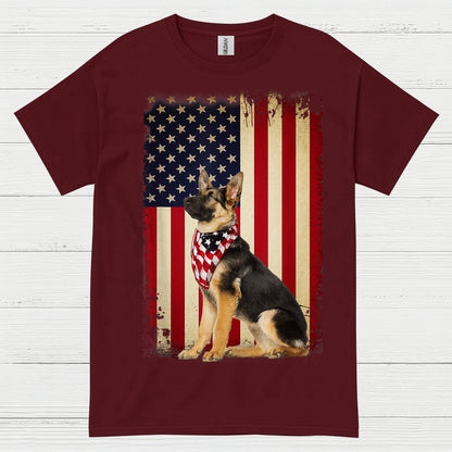 Patriotic German Shepherd T Shirt