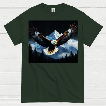 American Bald Eagle Mountain Freedom Wilderness T Shirt