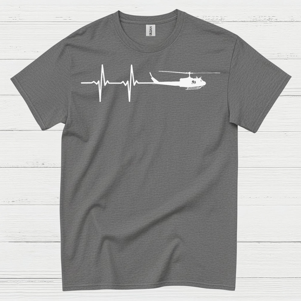 Helicopter Heartbeat Aviation T Shirt