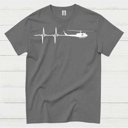 Helicopter Heartbeat Aviation T Shirt
