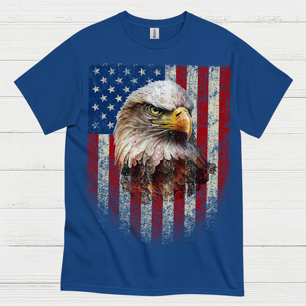 American Bald Eagle Patriotic Flag Freedom T Shirt