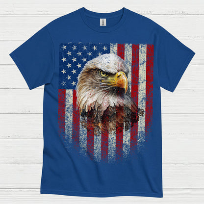 American Bald Eagle Patriotic Flag Freedom T Shirt