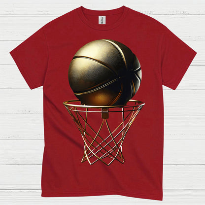 Gold Swish Basketball T Shirt