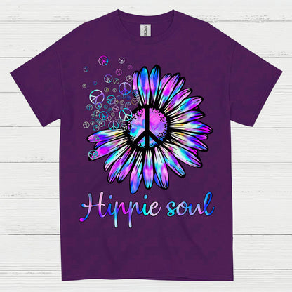 Hippie Soul Sunflower Peace Sign T Shirt