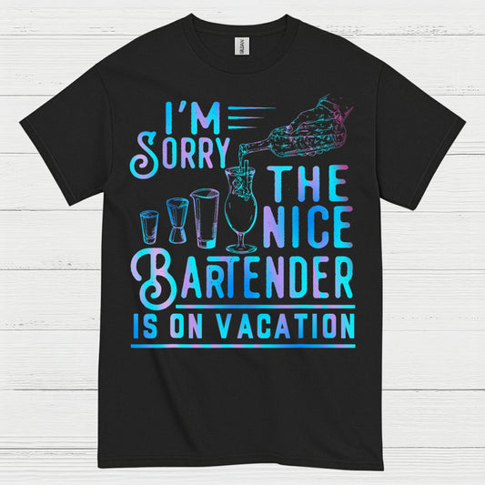 Nice Bartender On Vacation Humor T Shirt
