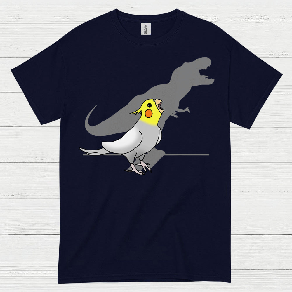 Funny Cockatiel Dinosaur Shadow T Shirt
