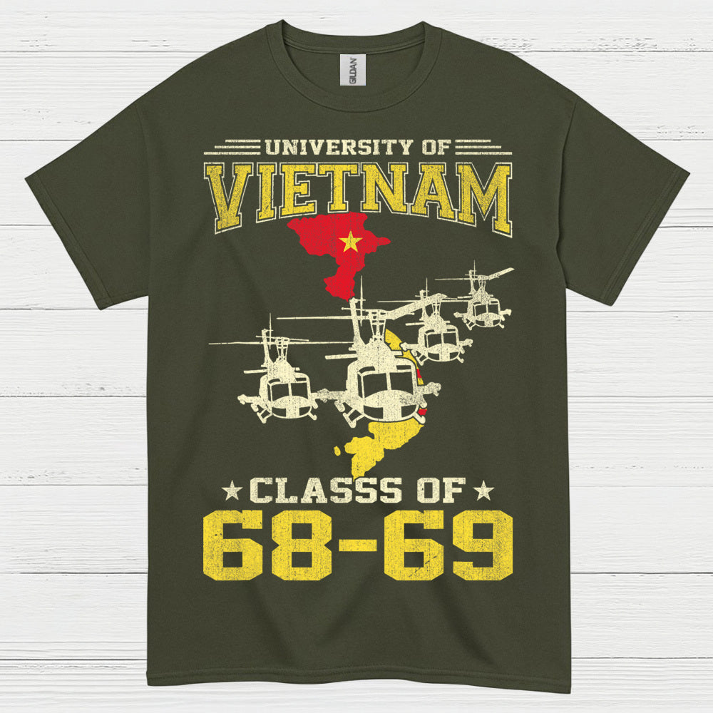University Of Vietnam Class Of 68 69 Veteran T Shirt
