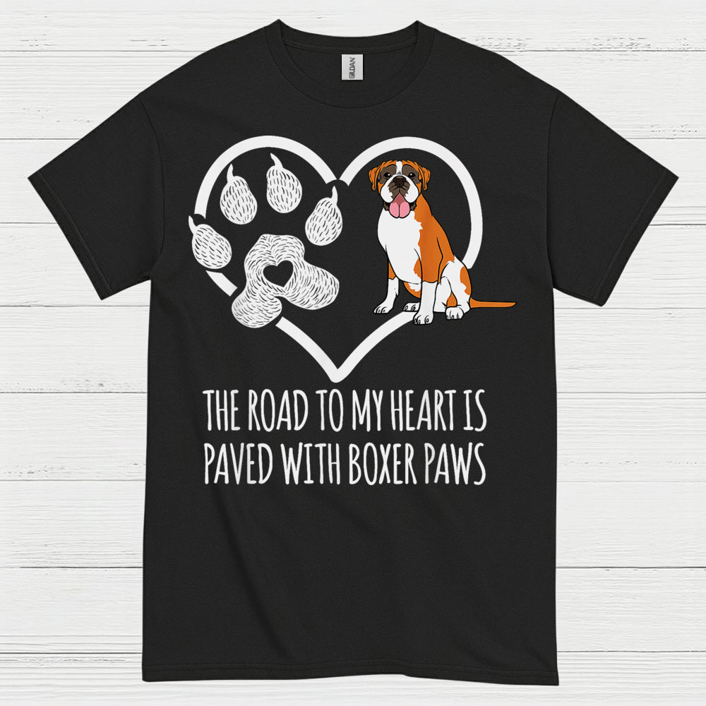 Boxer Paws Heart T Shirt