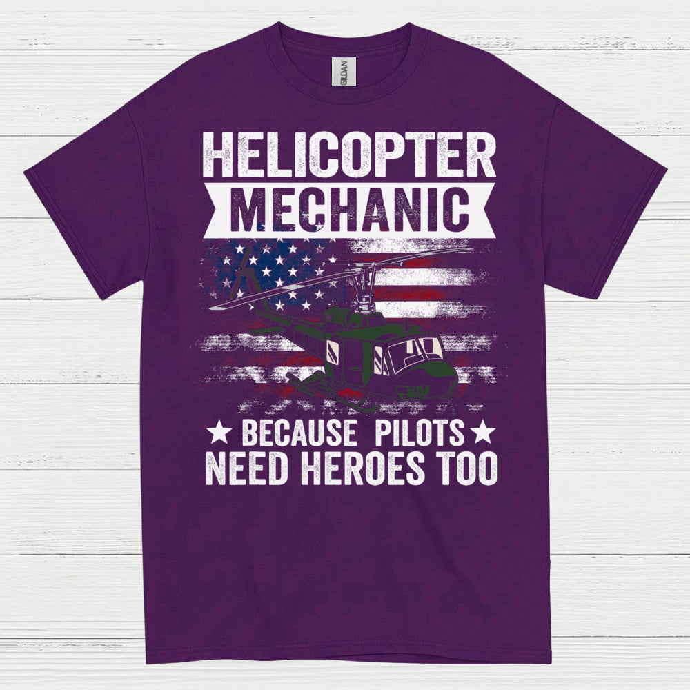 Helicopter Mechanic Heroes Aviation T Shirt