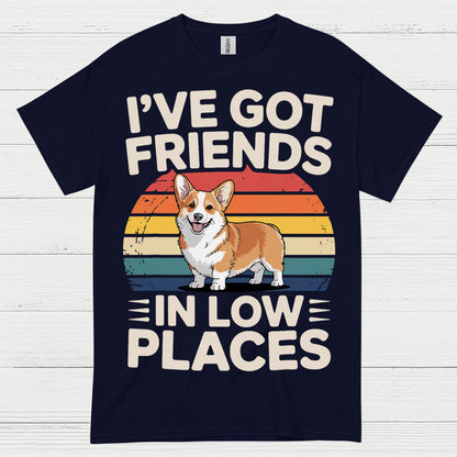 Friends In Low Places Corgi Retro T Shirt