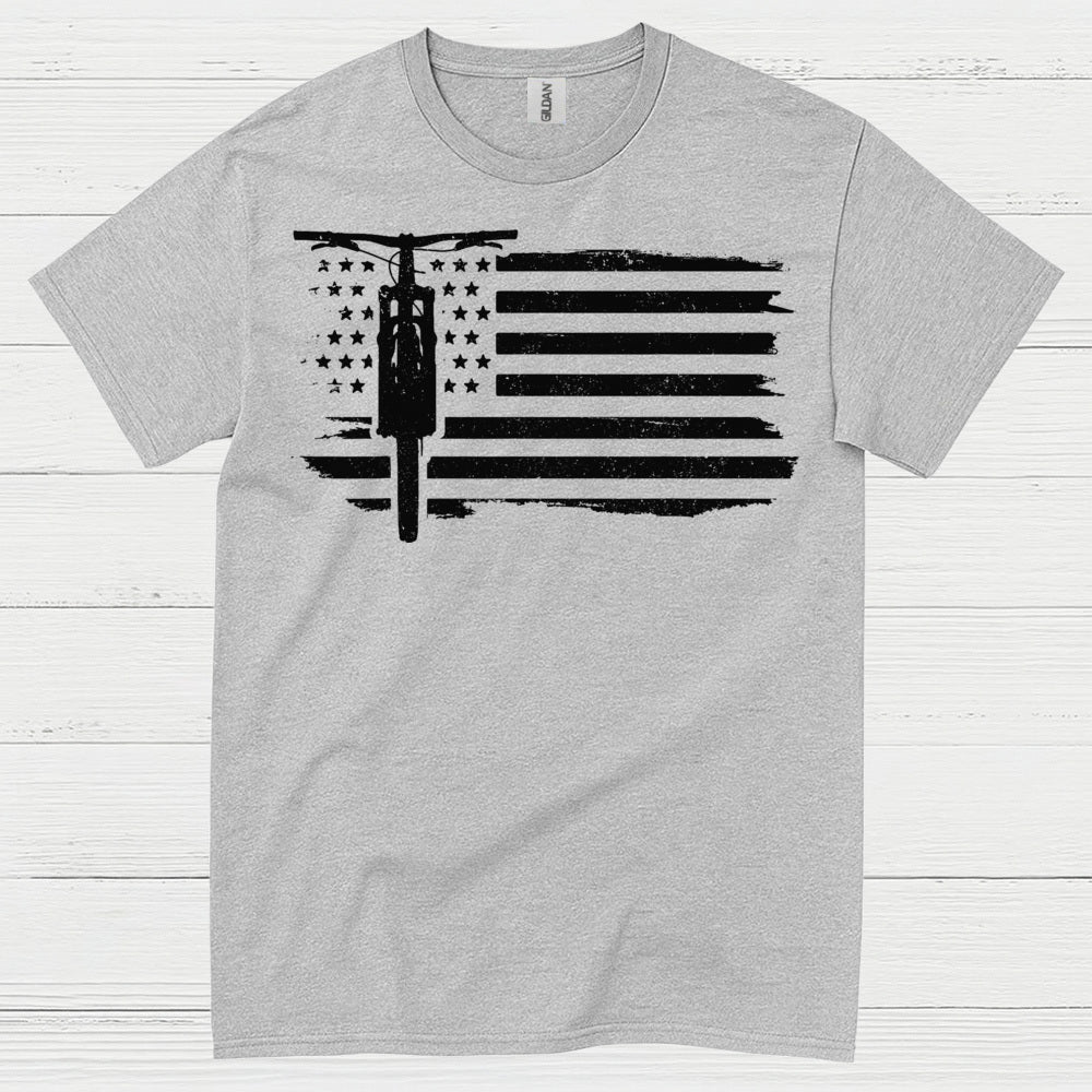 Dirt Bike American Flag T Shirt