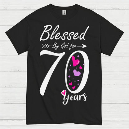 Blessed by God 70 Years Birthday T Shirt