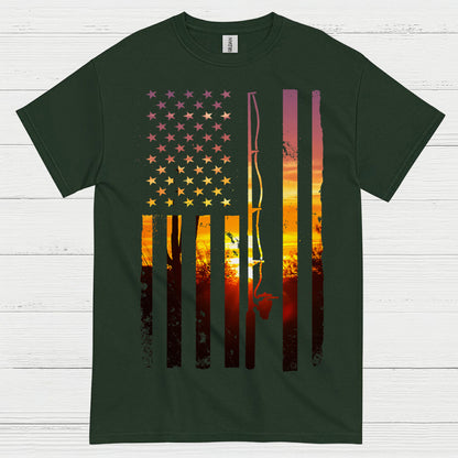 American Flag Fishing T Shirt