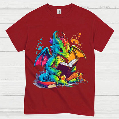 Book Lover Dragon T Shirt