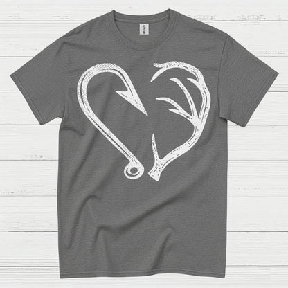 Fishing Hook Heart T Shirt