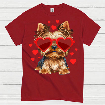Cute Valentine Yorkie Dog Lover T Shirt