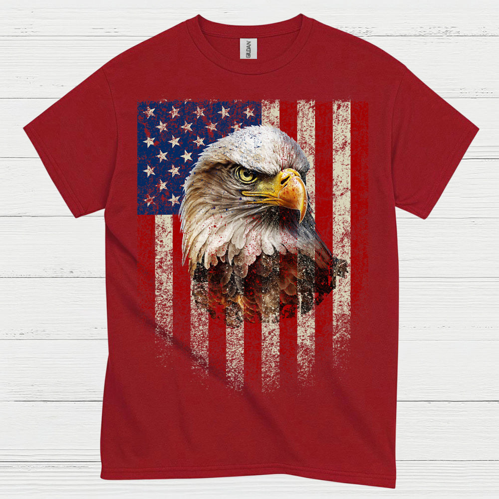 American Bald Eagle Patriotic Flag Freedom T Shirt