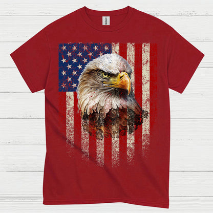 American Bald Eagle Patriotic Flag Freedom T Shirt