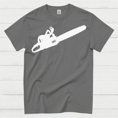 Minimal Chainsaw Silhouette T Shirt