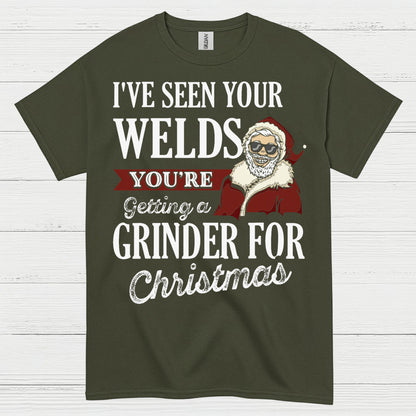 Grinder For Christmas Welding T Shirt