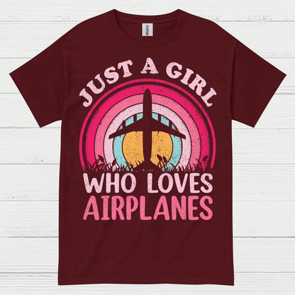 Just A Girl Who Loves Airplanes T Shirt