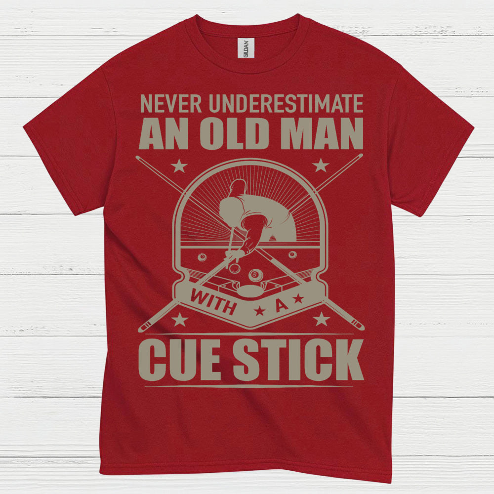 Old Man With Cue Stick Billiards T Shirt