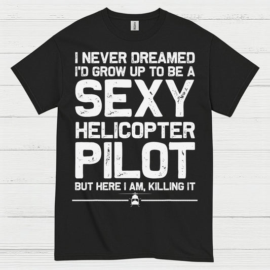 Sexy Helicopter Pilot Aviation Humor T Shirt