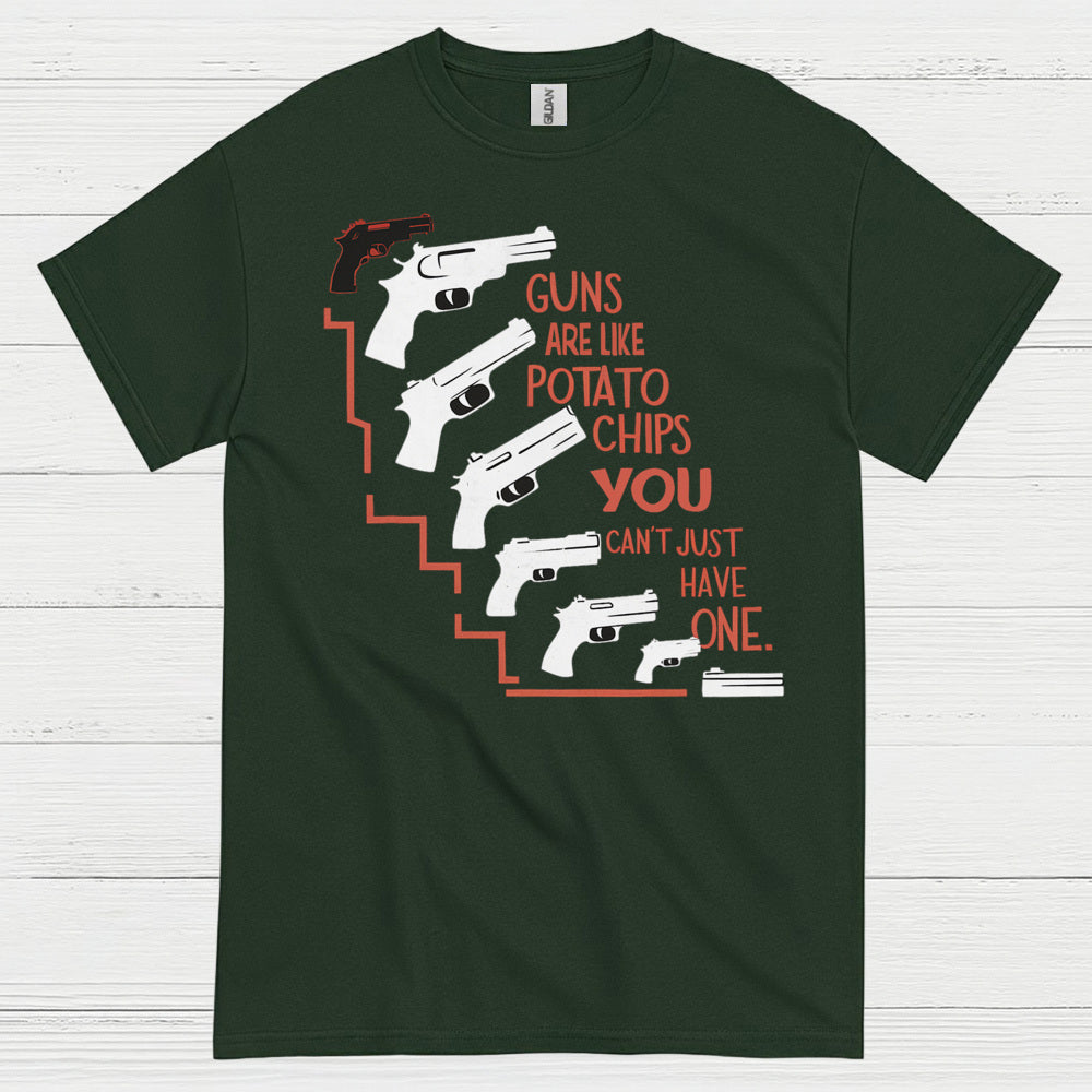 Guns Are Like Potato Chips Quote T Shirt