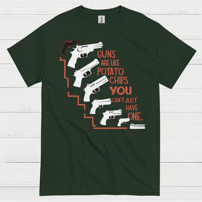Guns Are Like Potato Chips Quote T Shirt