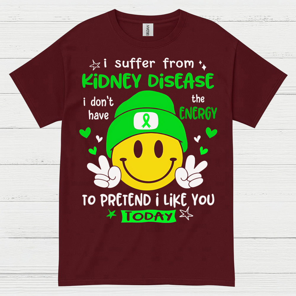 Kidney Disease No Energy Funny Humor T Shirt