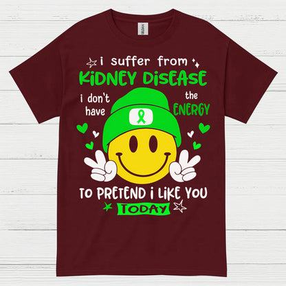 Kidney Disease No Energy Funny Humor T Shirt