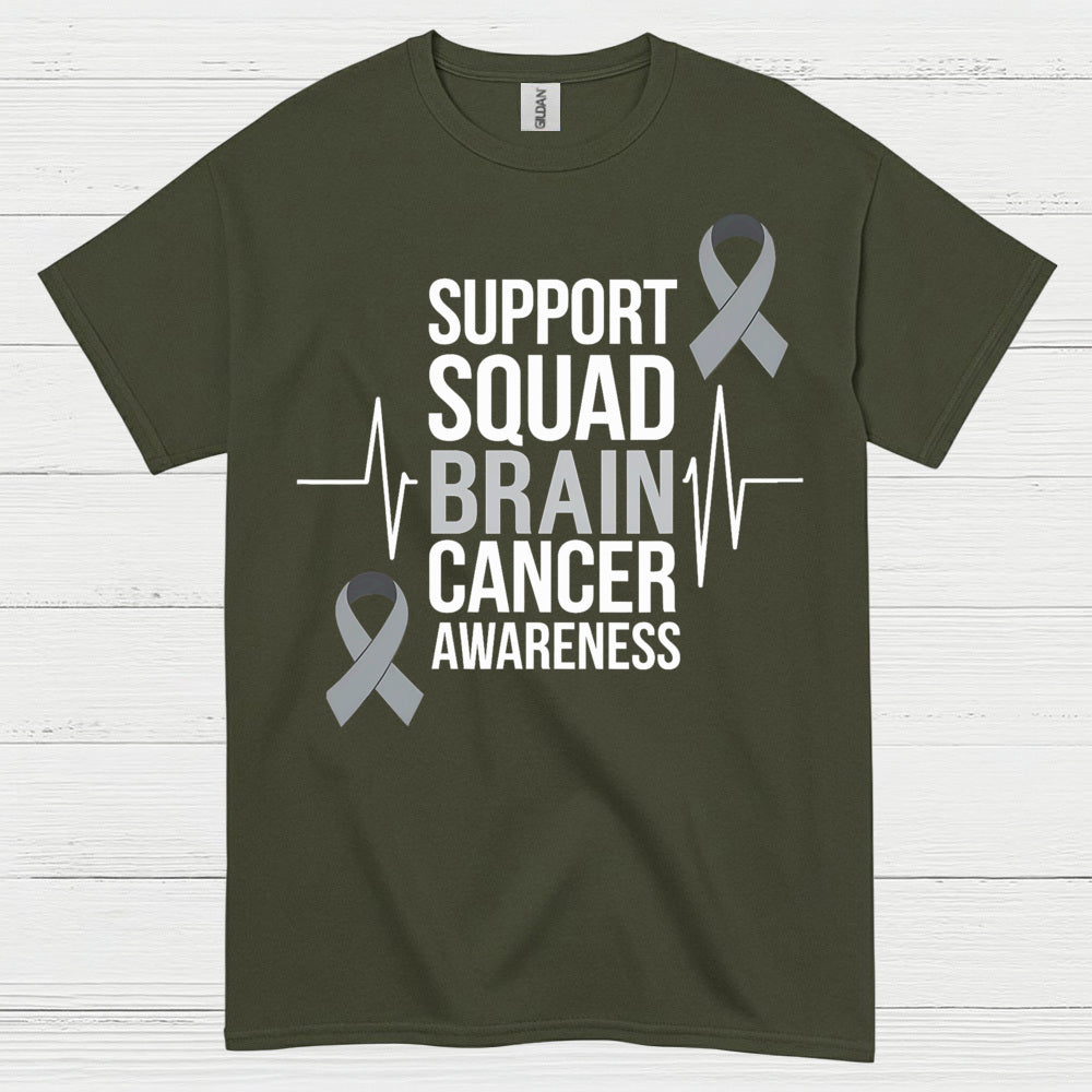 Support Squad Brain Cancer Awareness T Shirt