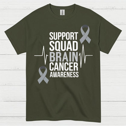 Support Squad Brain Cancer Awareness T Shirt