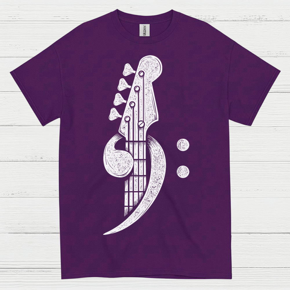 Bass Clef Guitar Art T Shirt