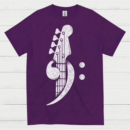 Bass Clef Guitar Art T Shirt