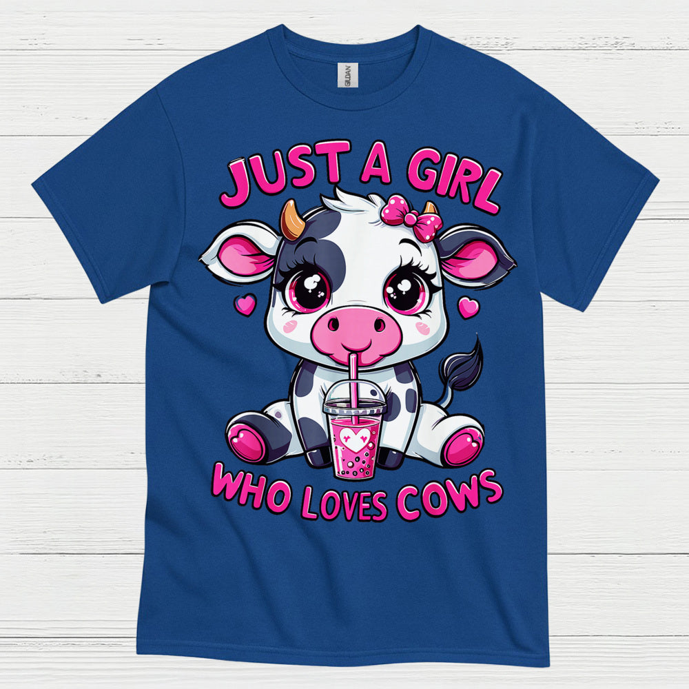 Just A Girl Who Loves Cows T Shirt