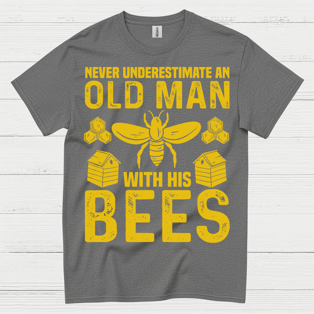 Never Underestimate An Old Man Bees T Shirt