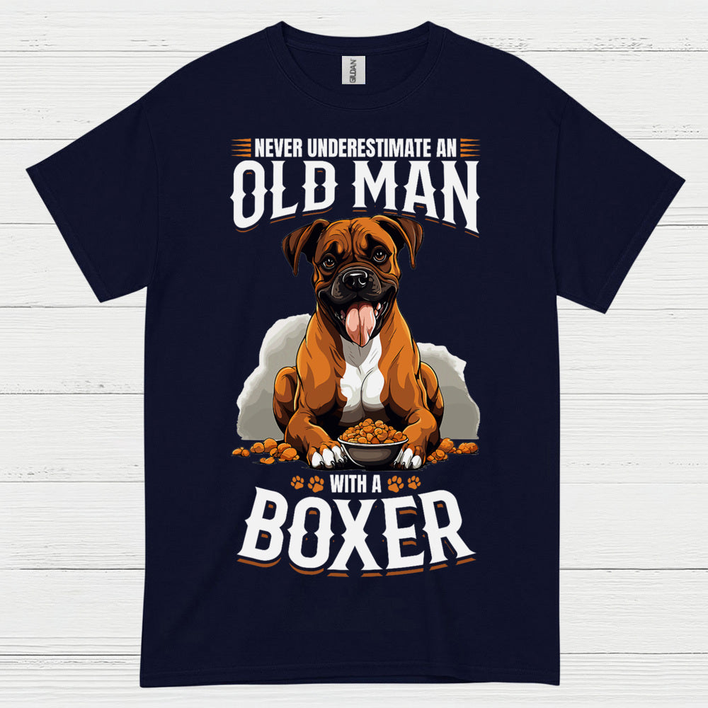 Never Underestimate Old Man Boxer T Shirt