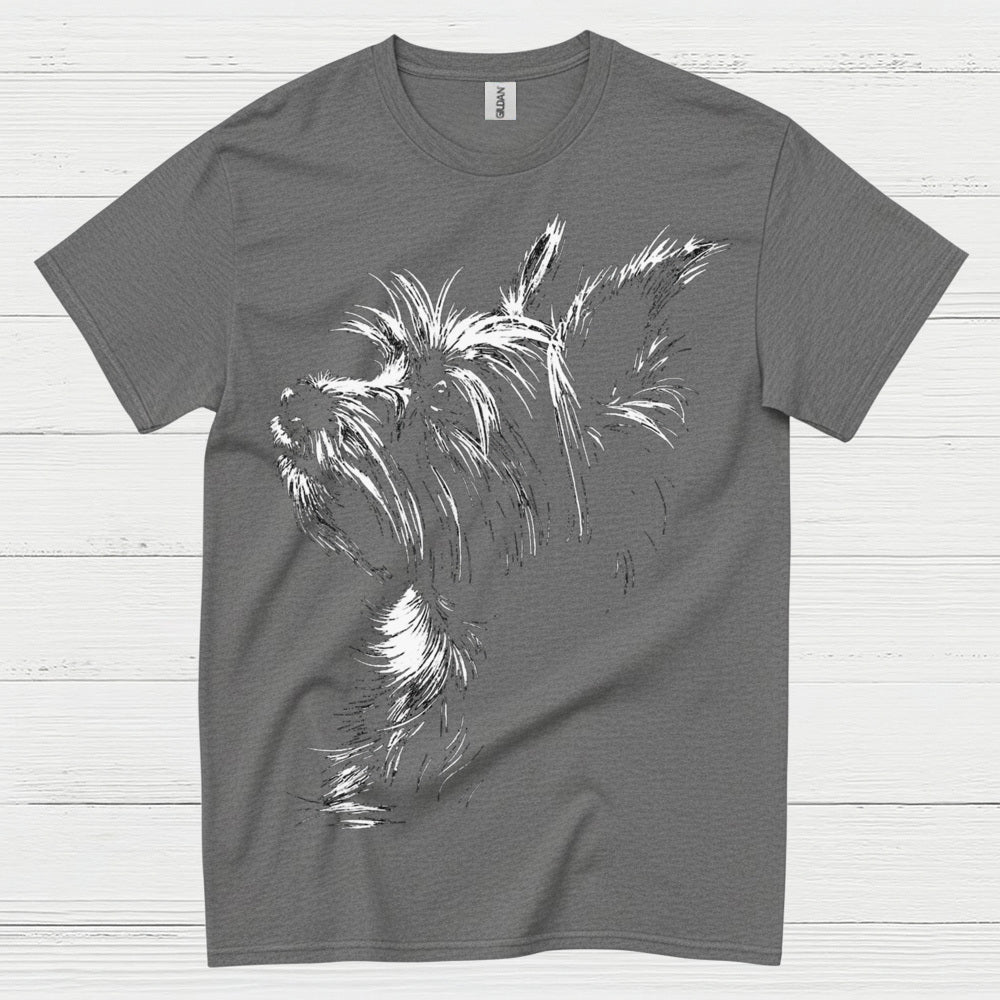 Minimal Dog Sketch Portrait T Shirt