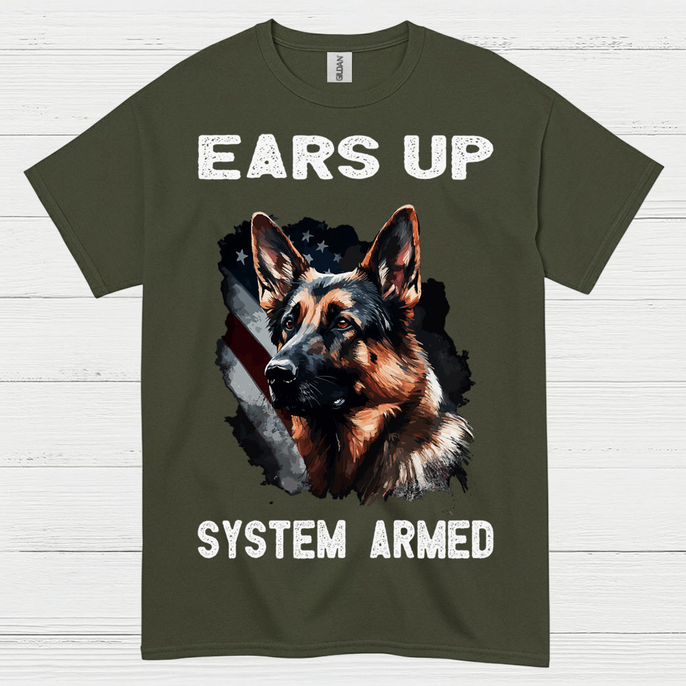 Alert Shepherd Guard Dog T Shirt