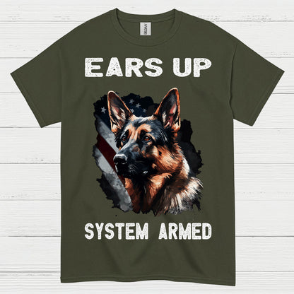 Alert Shepherd Guard Dog T Shirt
