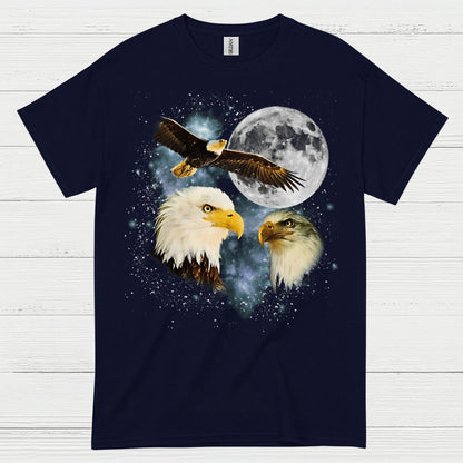 Bald Eagle Moon Wildlife Freedom Spirit T Shirt