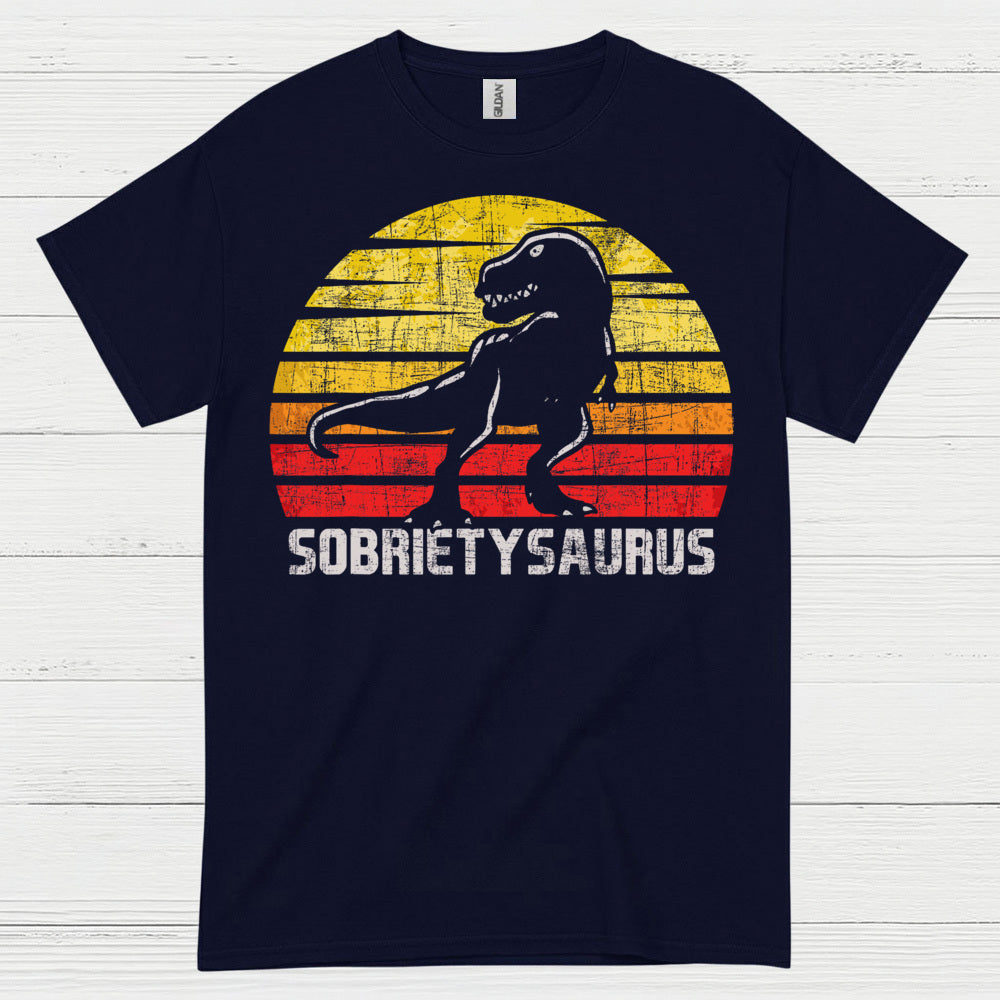 Sobrietysaurus Dinosaur Recovery T Shirt