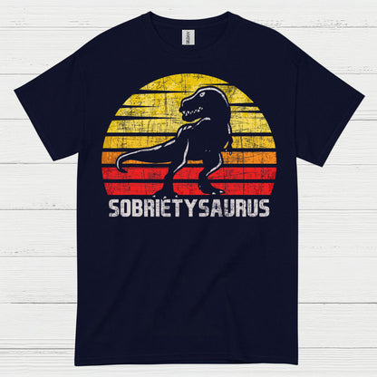 Sobrietysaurus Dinosaur Recovery T Shirt
